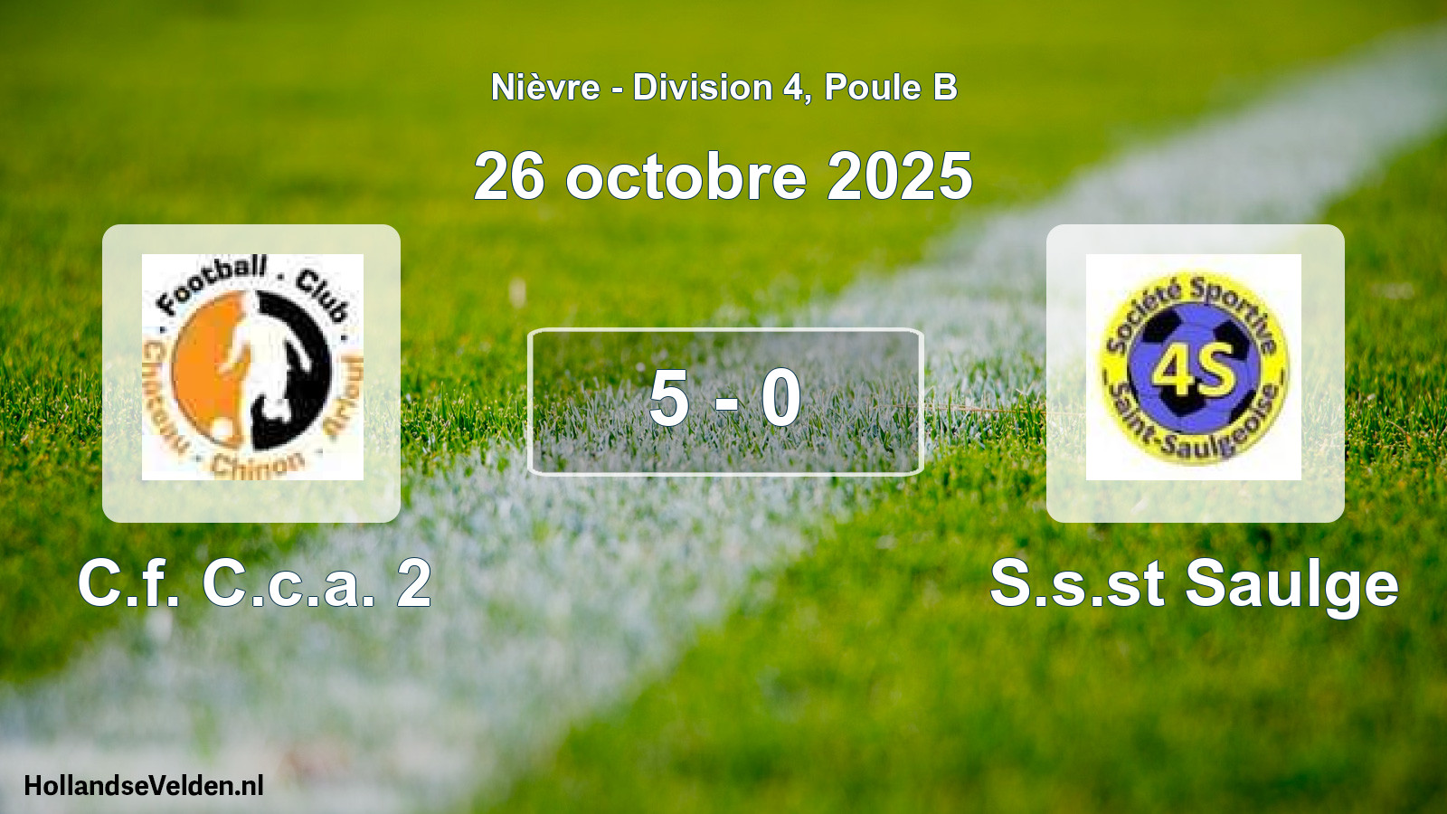 Match joué: C.f. C.c.a. 2 - S.s.st Saulge 5 - 0 (26 octobre 2025)