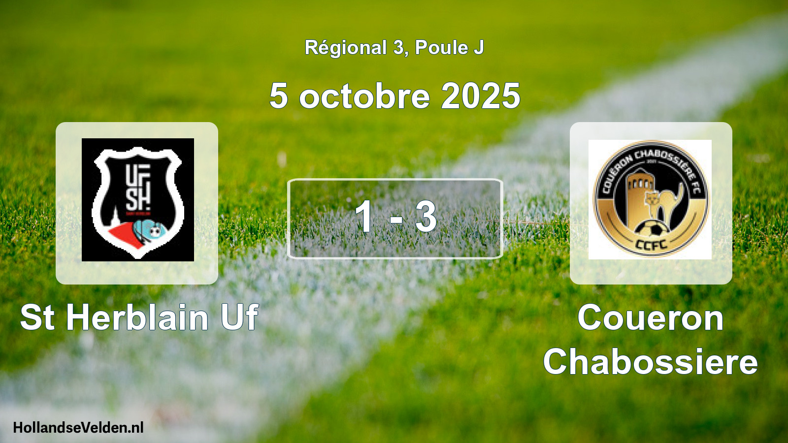 Gespeelde wedstrijd: St Herblain Uf - Coueron Chabossiere 1 - 3 (5 oktober 2025)