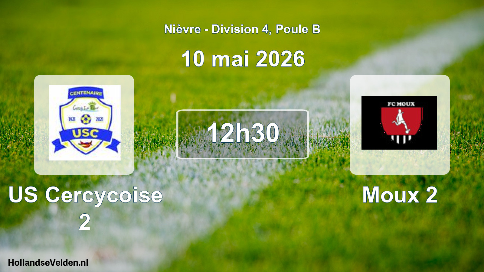 Scheduled Match: US Cercycoise 2 - Moux 2 (10 May 2026)
