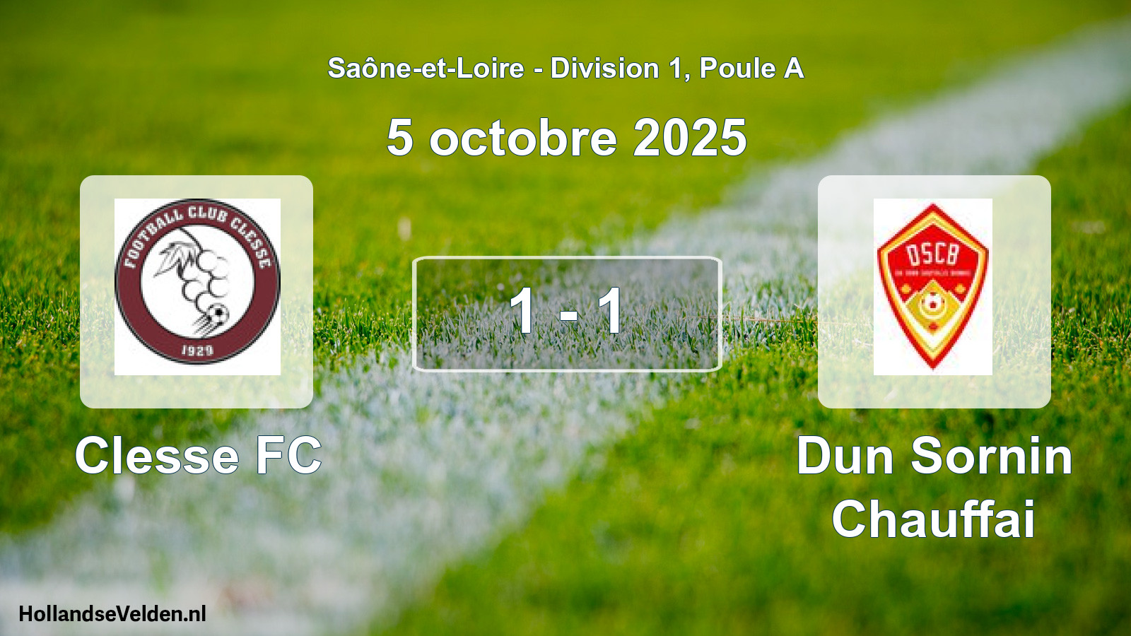 Gespeelde wedstrijd: Clesse FC - Dun Sornin Chauffai 1 - 1 (5 oktober 2025)
