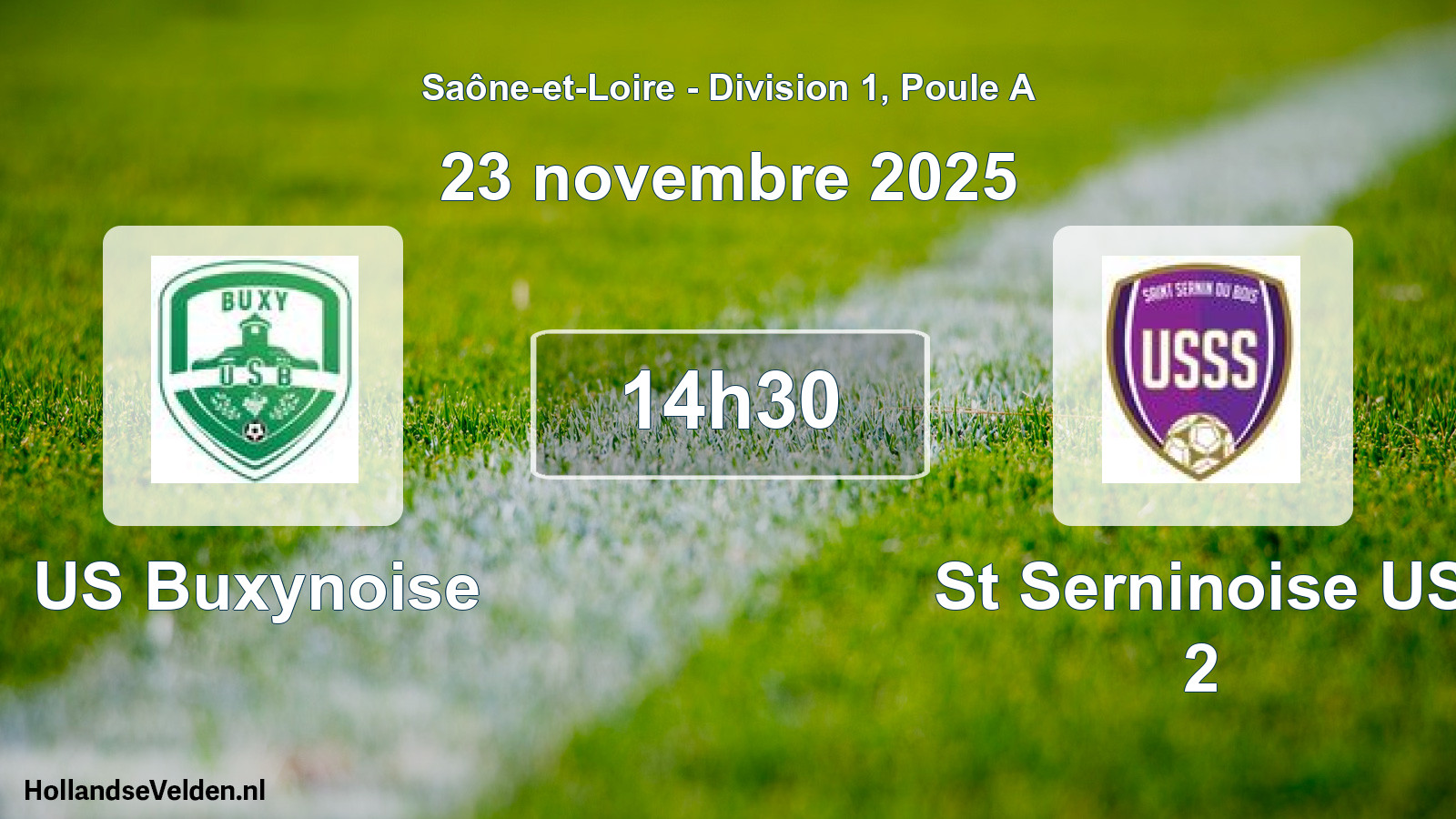 Scheduled Match: US Buxynoise - St Serninoise US 2 (23 November 2025)