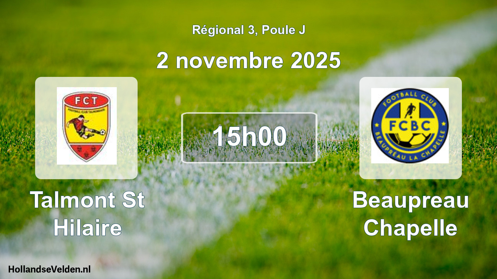 Geplande wedstrijd: Talmont St Hilaire - Beaupreau Chapelle (2 novembre 2025)