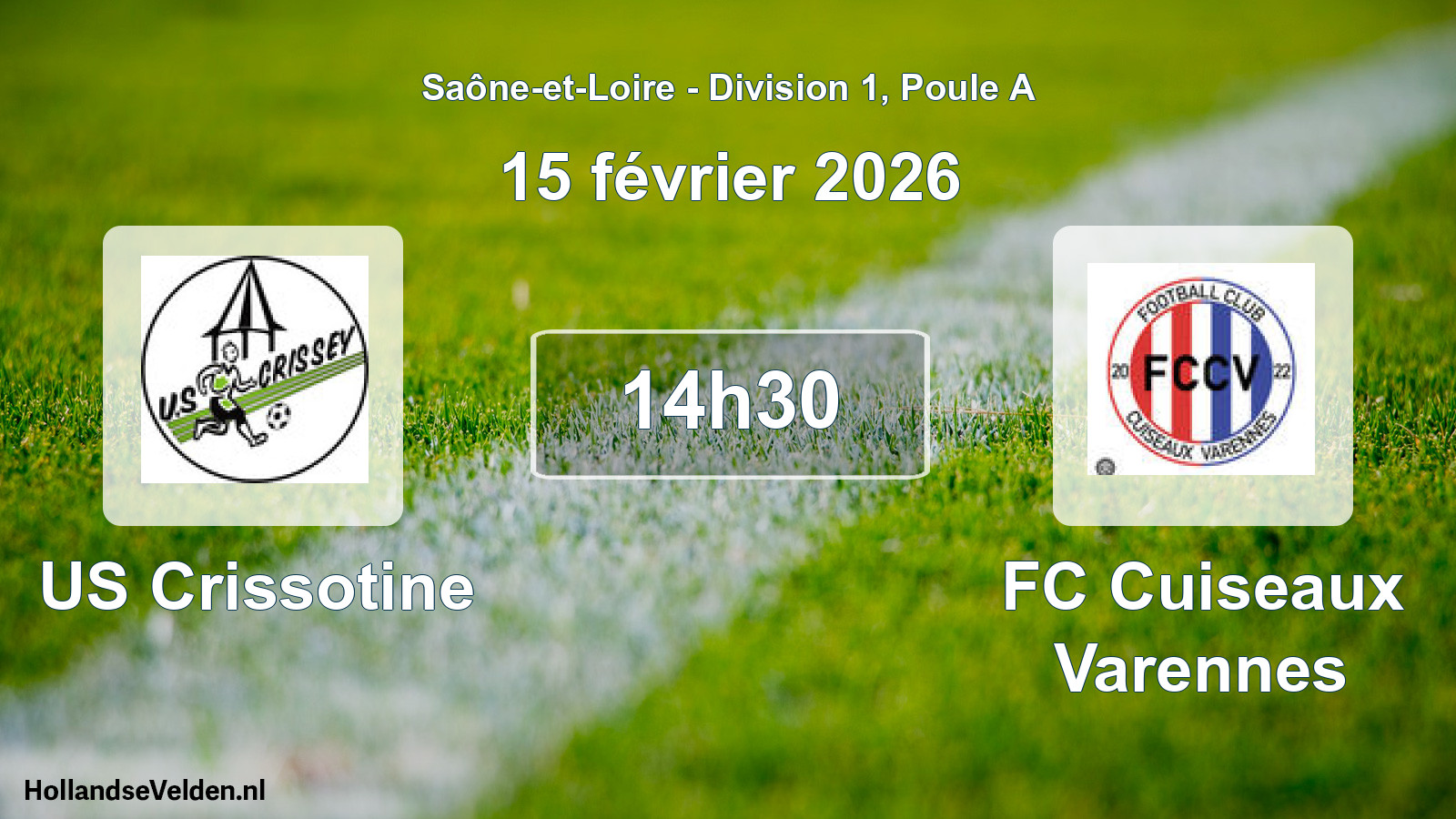 Scheduled Match: US Crissotine - FC Cuiseaux Varennes (15 February 2026)