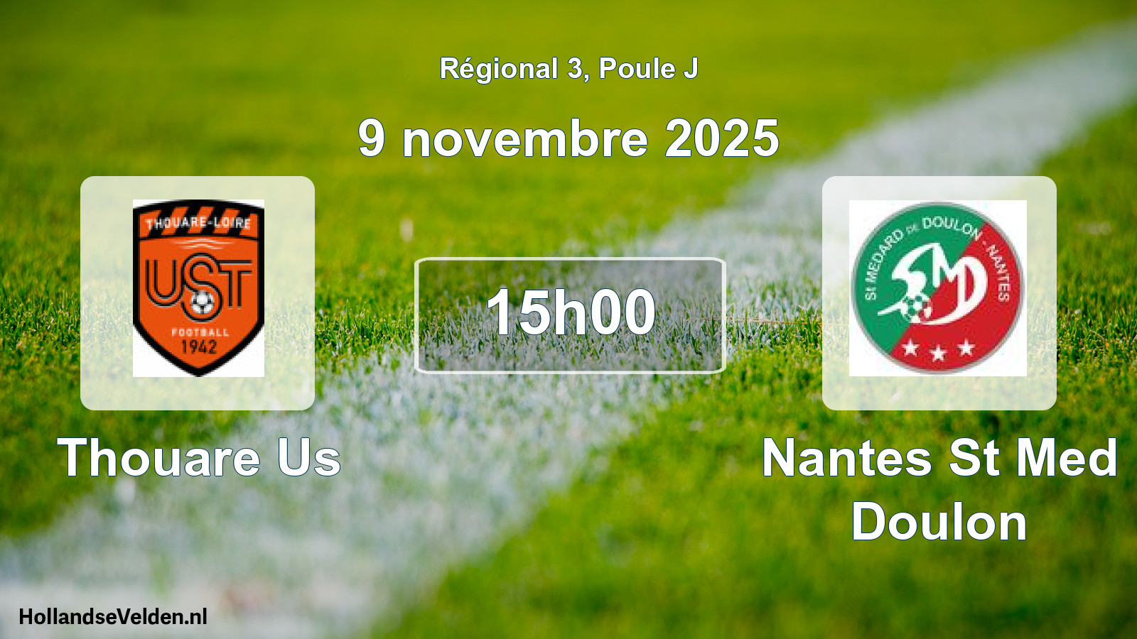 Geplande wedstrijd: Thouare Us - Nantes St Med Doulon (9 novembre 2025)