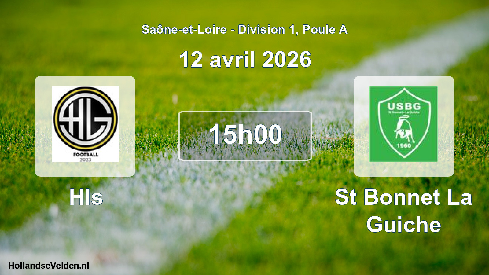 Match programmé: Hls - St Bonnet La Guiche (12 avril 2026)