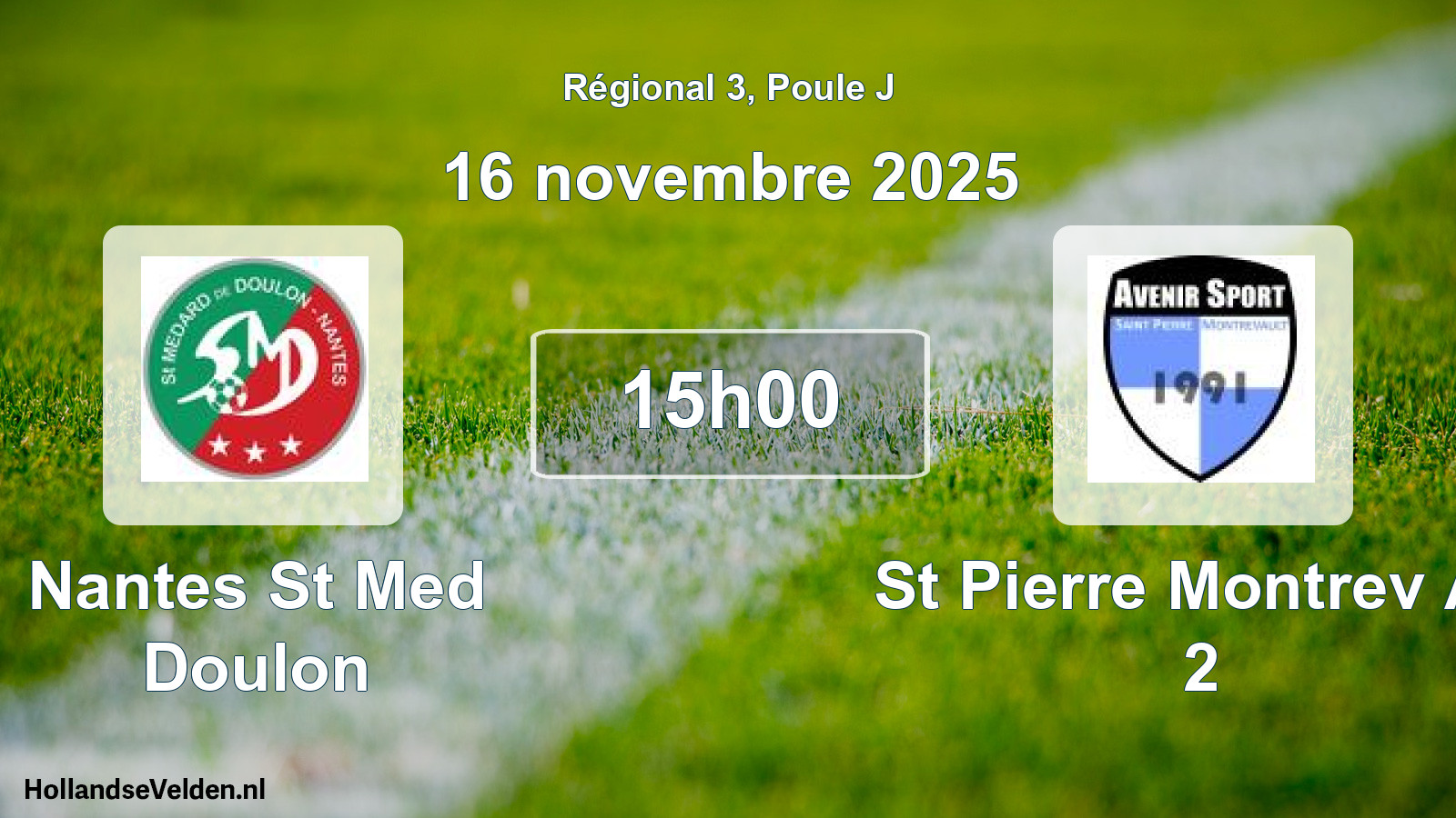 Geplande wedstrijd: Nantes St Med Doulon - St Pierre Montrev As 2 (16 novembre 2025)