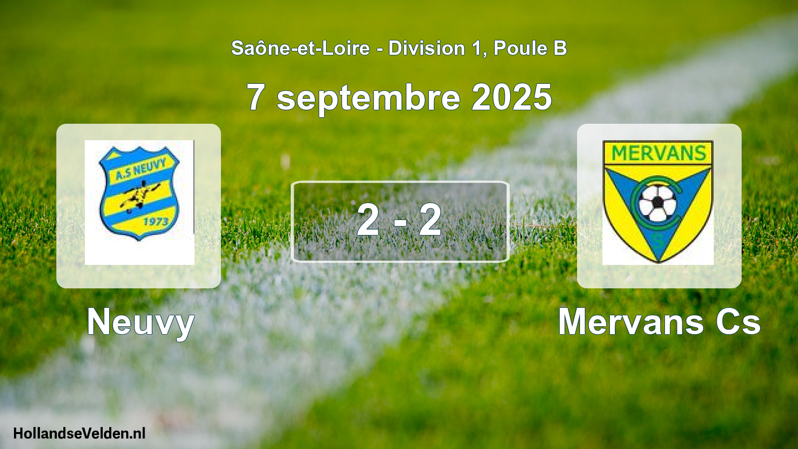 Match joué: Neuvy - Mervans Cs 2 - 2 (7 septembre 2025)