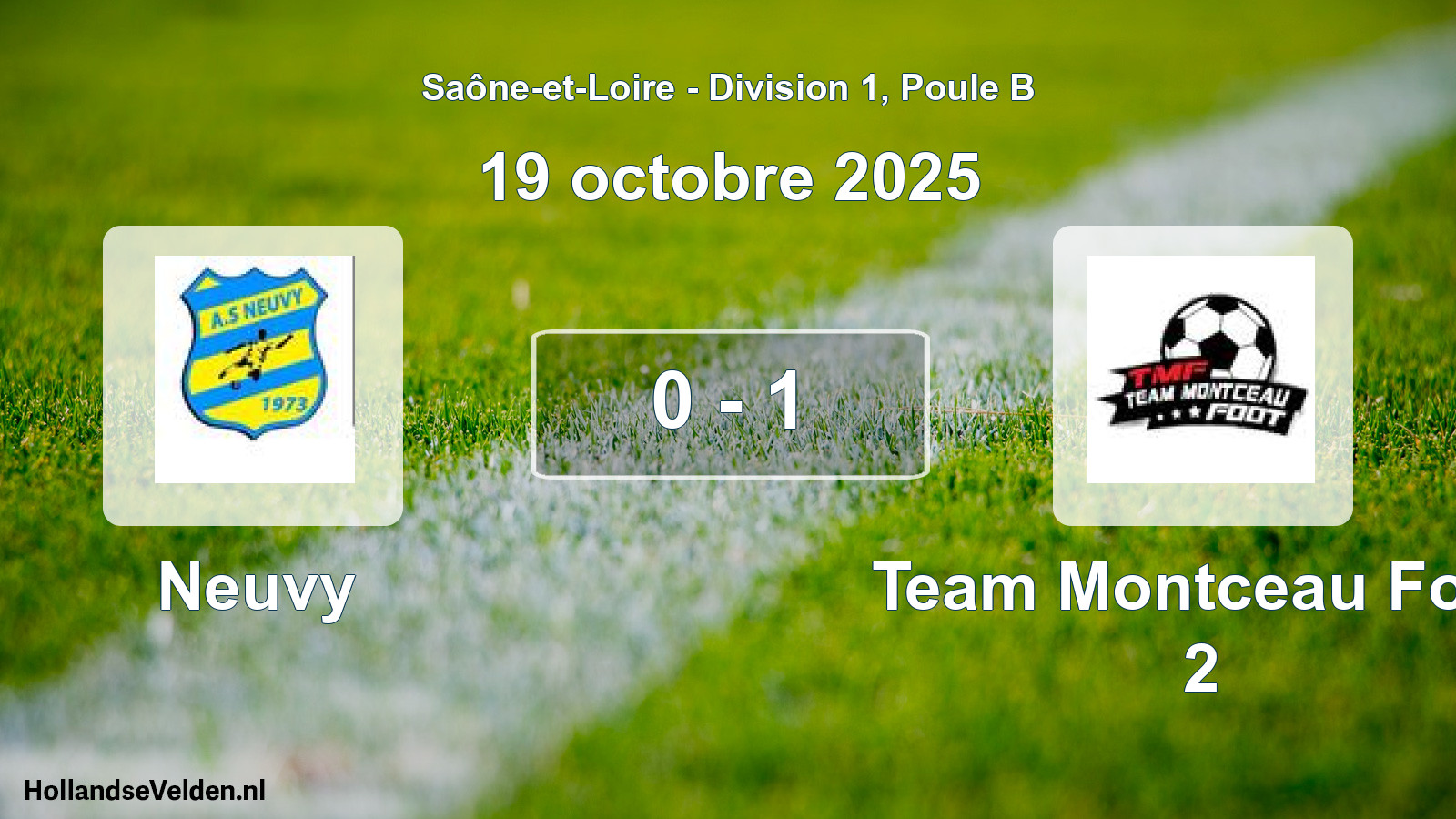 Match joué: Neuvy - Team Montceau Foot 2 0 - 1 (19 octobre 2025)