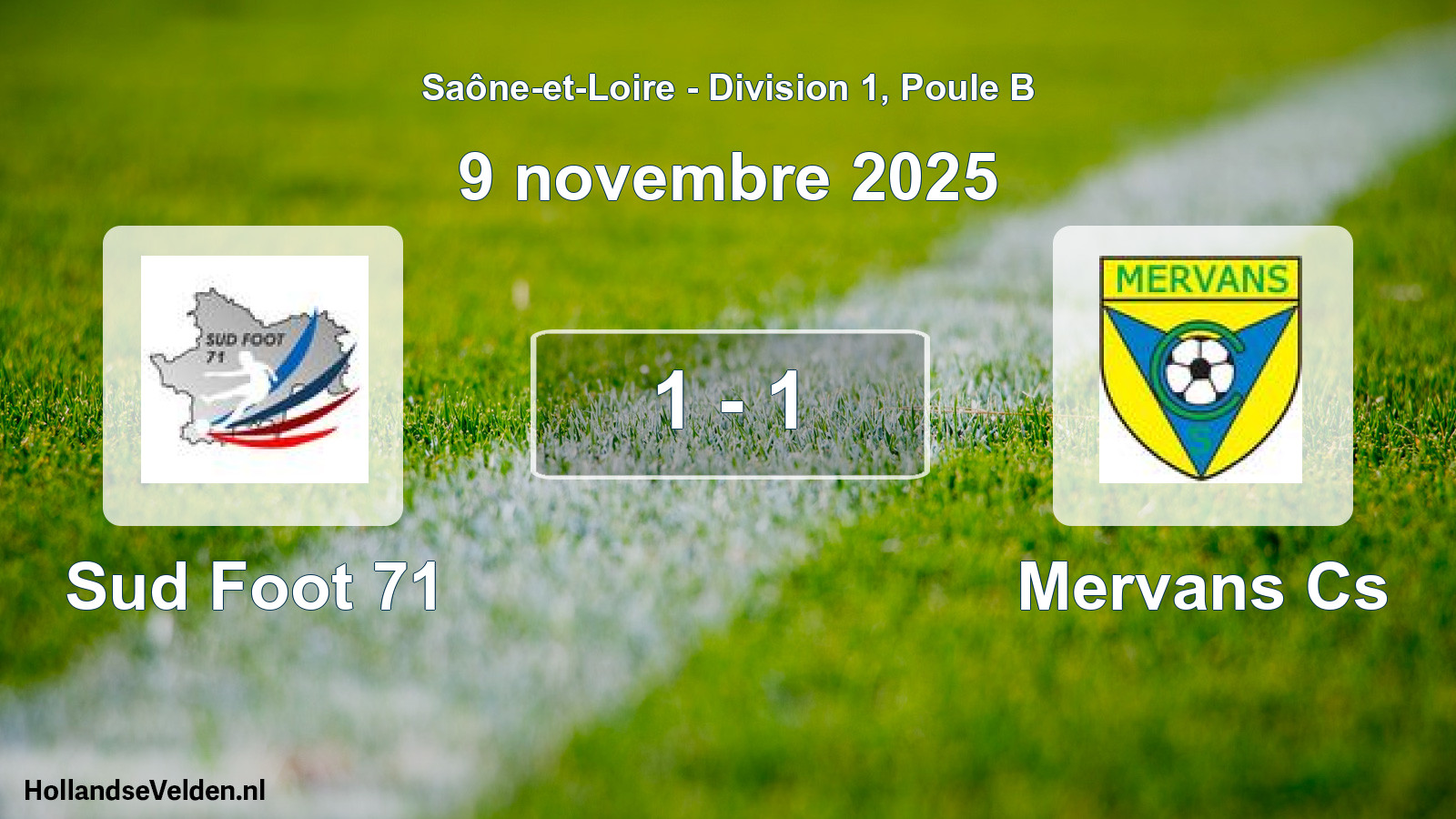 Total number of matches played: Sud Foot 71 - Mervans Cs 1 - 1 (9 November 2025)