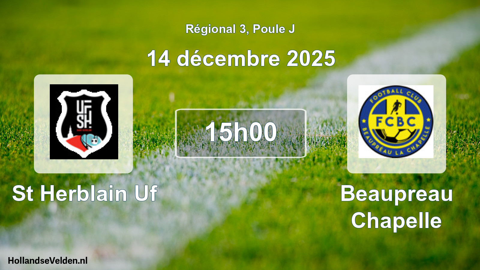 Geplande wedstrijd: St Herblain Uf - Beaupreau Chapelle (14 december 2025)