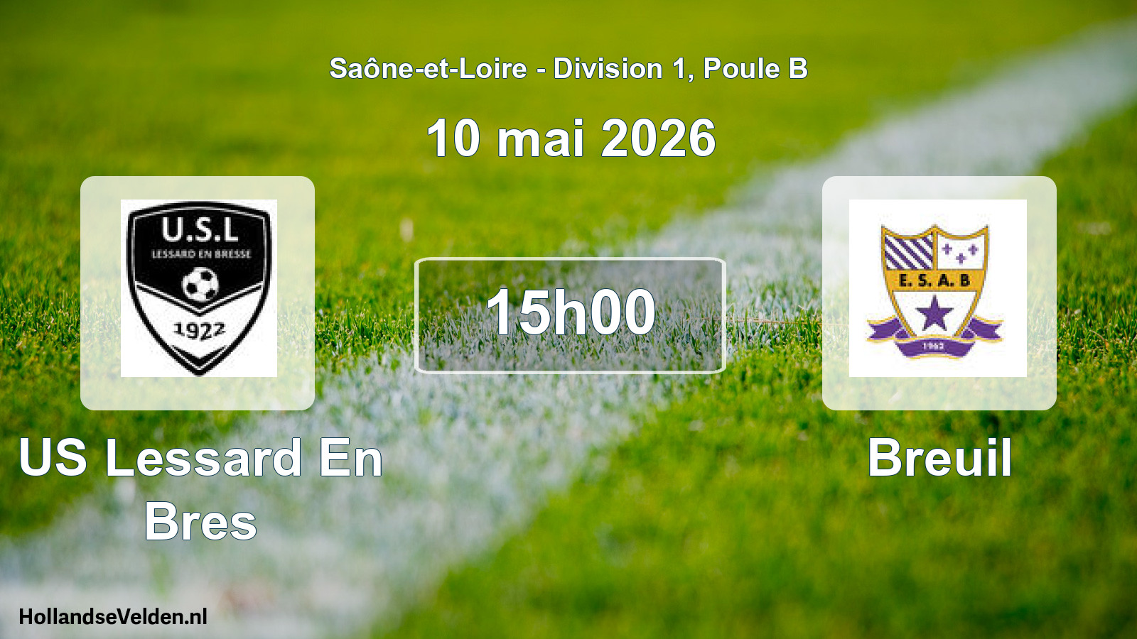Match programmé: US Lessard En Bres - Breuil (10 mai 2026)