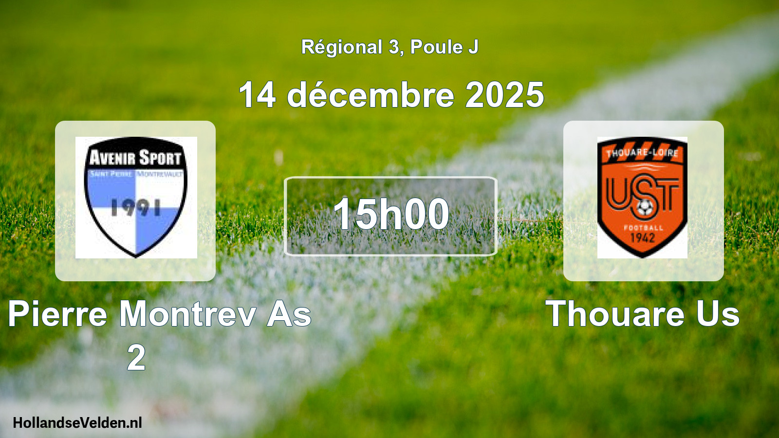 Scheduled Match: St Pierre Montrev As 2 - Thouare Us (14 December 2025)