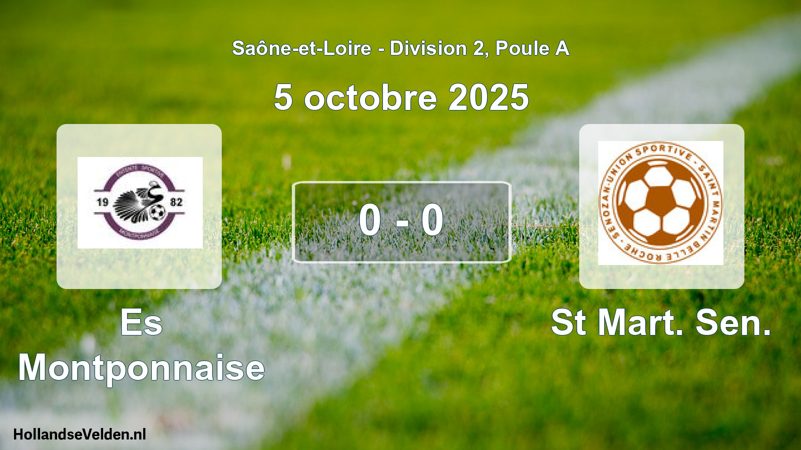 Match joué: Es Montponnaise - St Mart. Sen. 0 - 0 (5 octobre 2025)