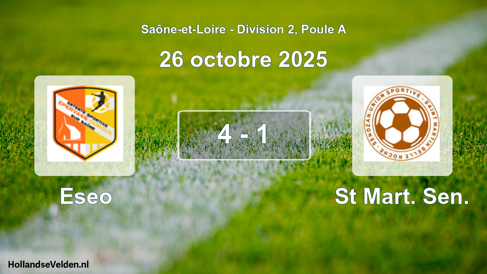 Match joué: Eseo - St Mart. Sen. 4 - 1 (26 octobre 2025)