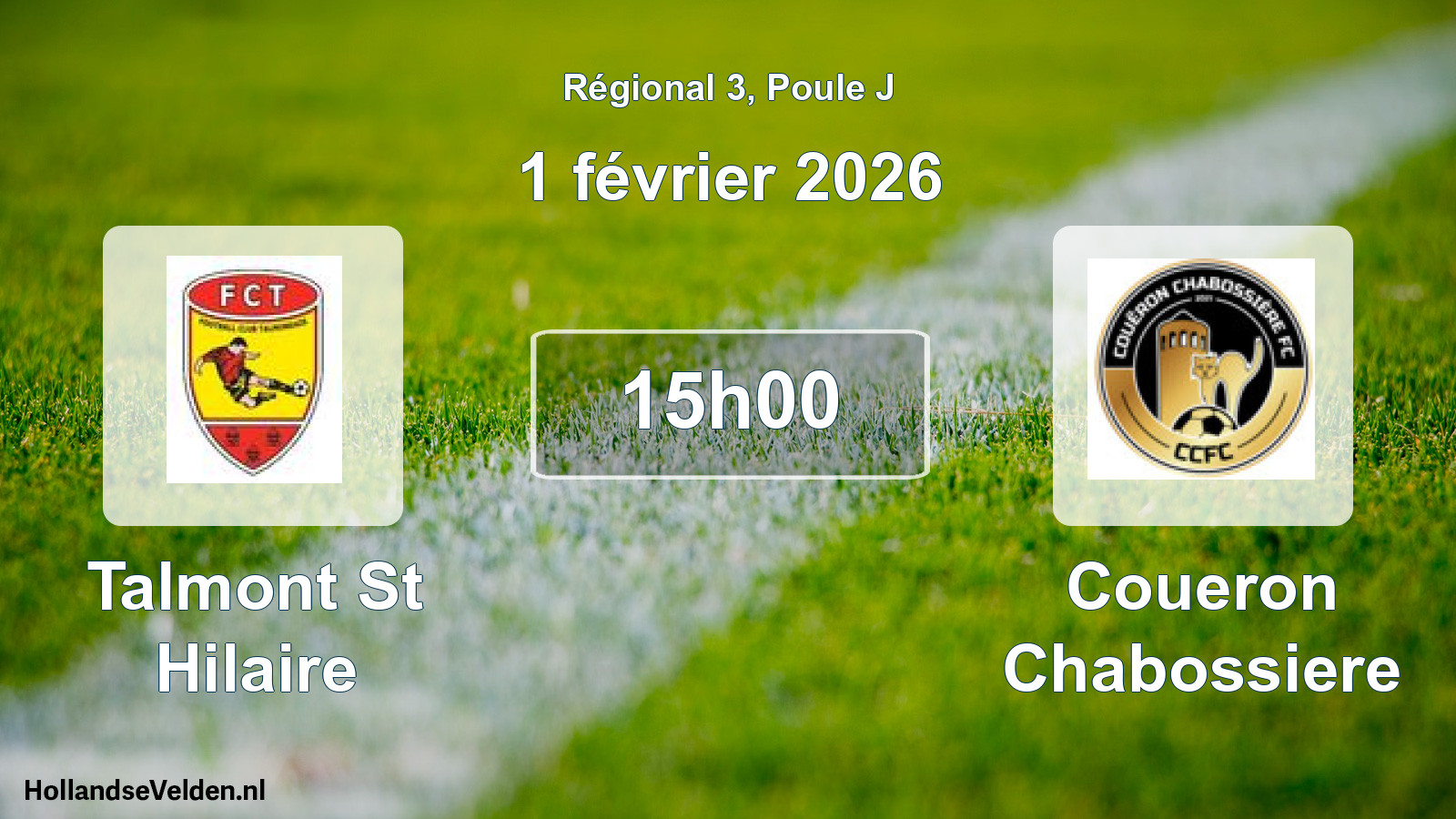 Geplande wedstrijd: Talmont St Hilaire - Coueron Chabossiere (1 février 2026)