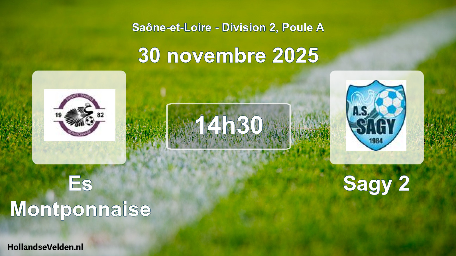 Geplande wedstrijd: Es Montponnaise - Sagy 2 (30 november 2025)