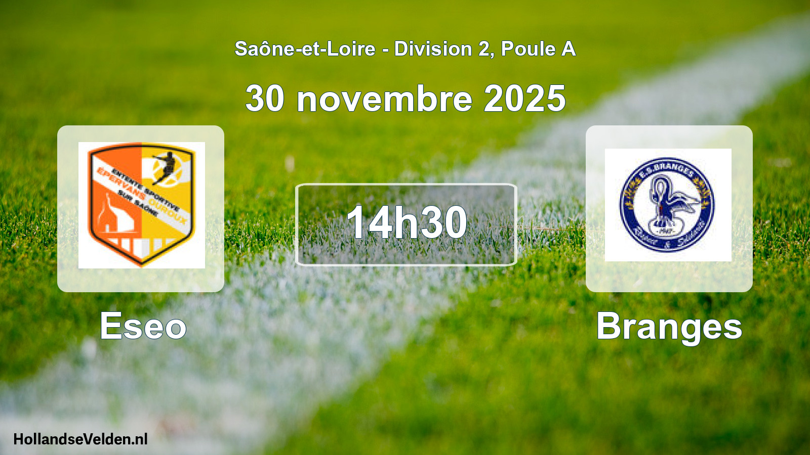 Match programmé: Eseo - Branges (30 novembre 2025)