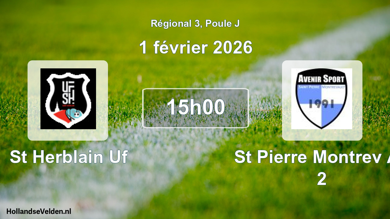 Scheduled Match: St Herblain Uf - St Pierre Montrev As 2 (1 February 2026)