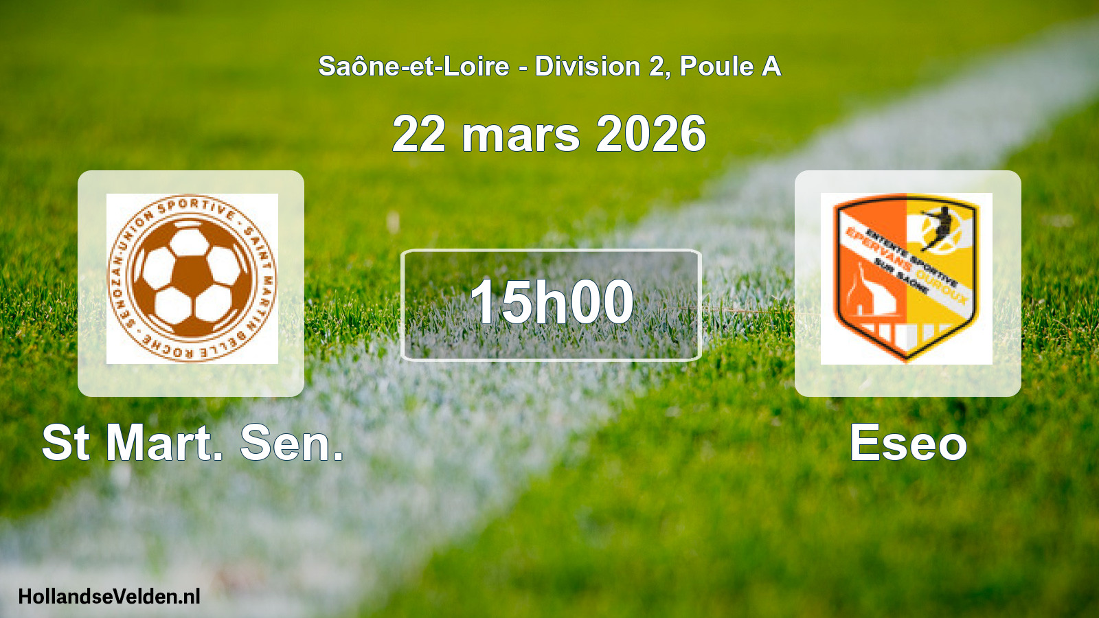 Match programmé: St Mart. Sen. - Eseo (22 mars 2026)