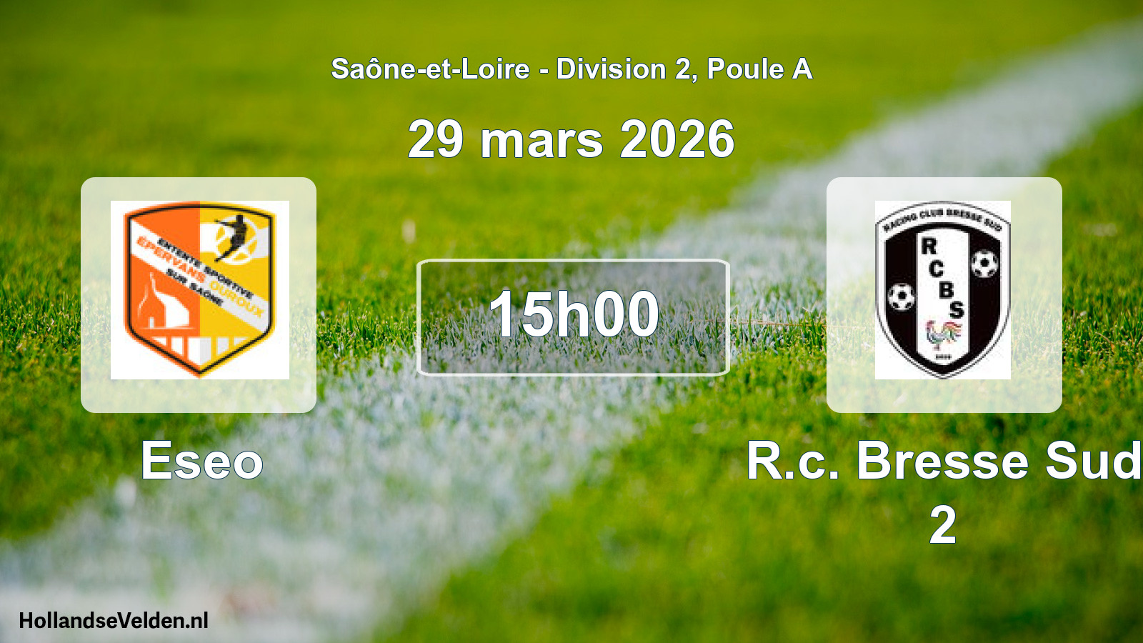 Scheduled Match: Eseo - R.c. Bresse Sud 2 (29 March 2026)