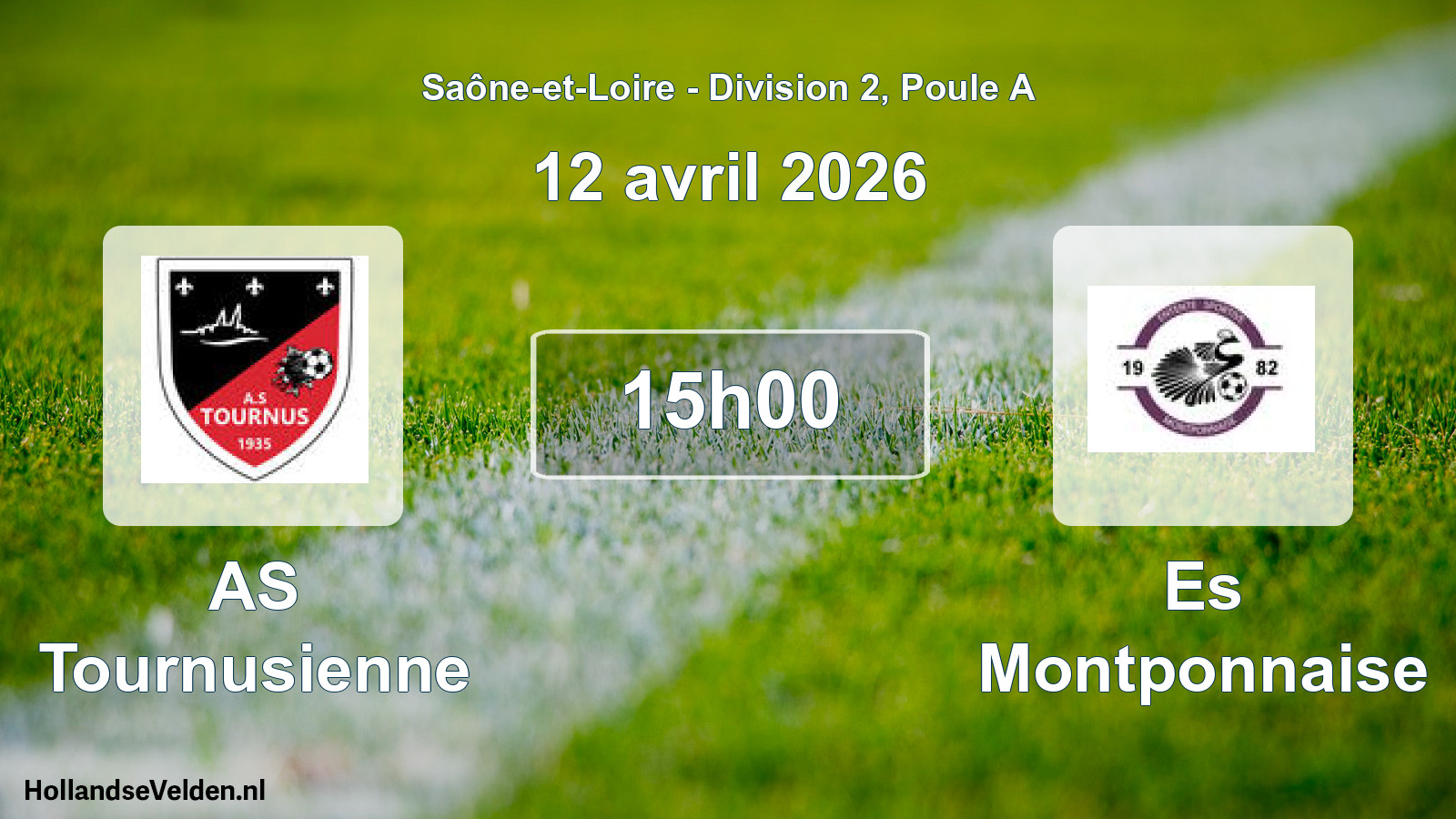 Match programmé: AS Tournusienne - Es Montponnaise (12 avril 2026)
