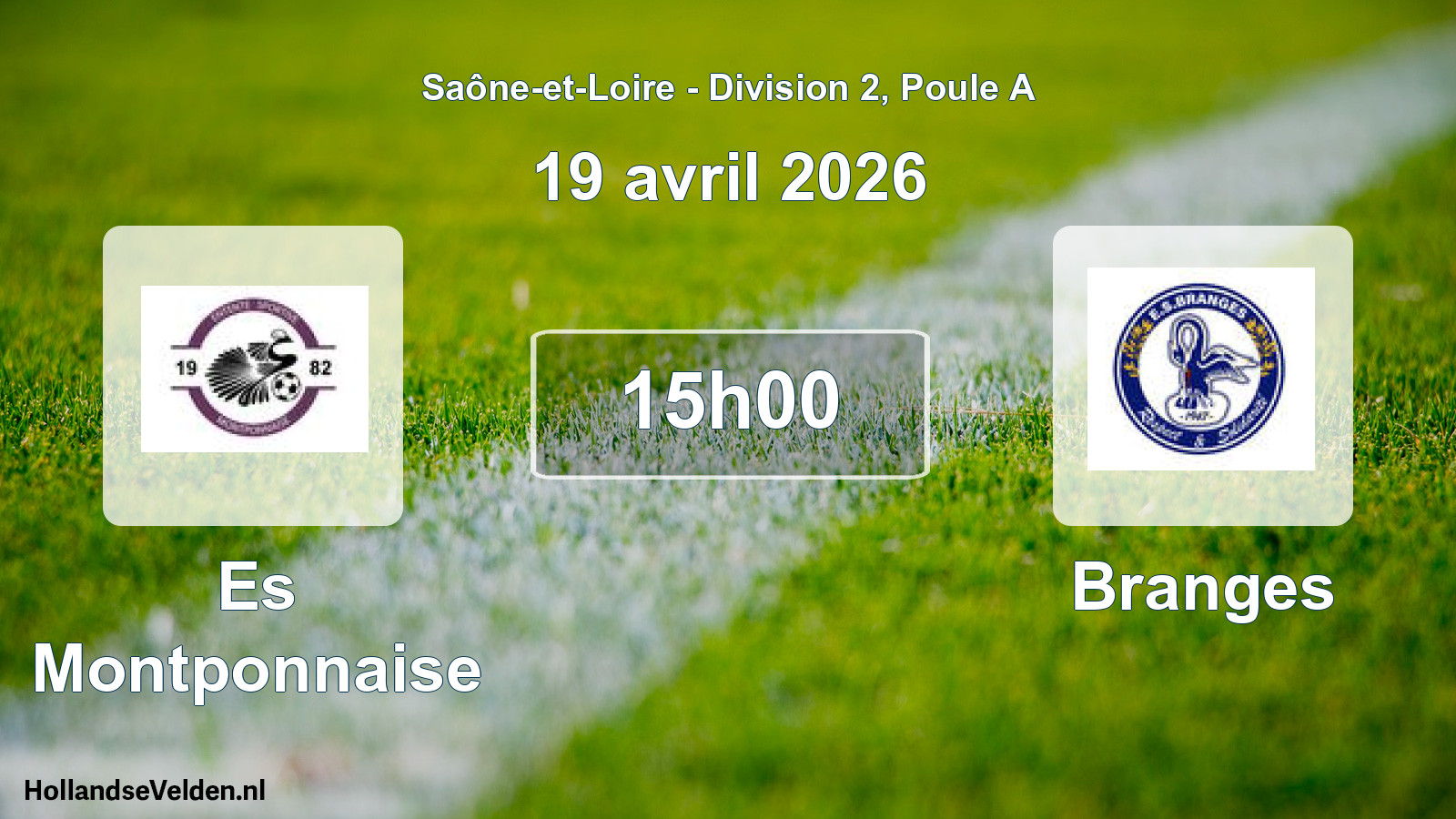 Match programmé: Es Montponnaise - Branges (19 avril 2026)