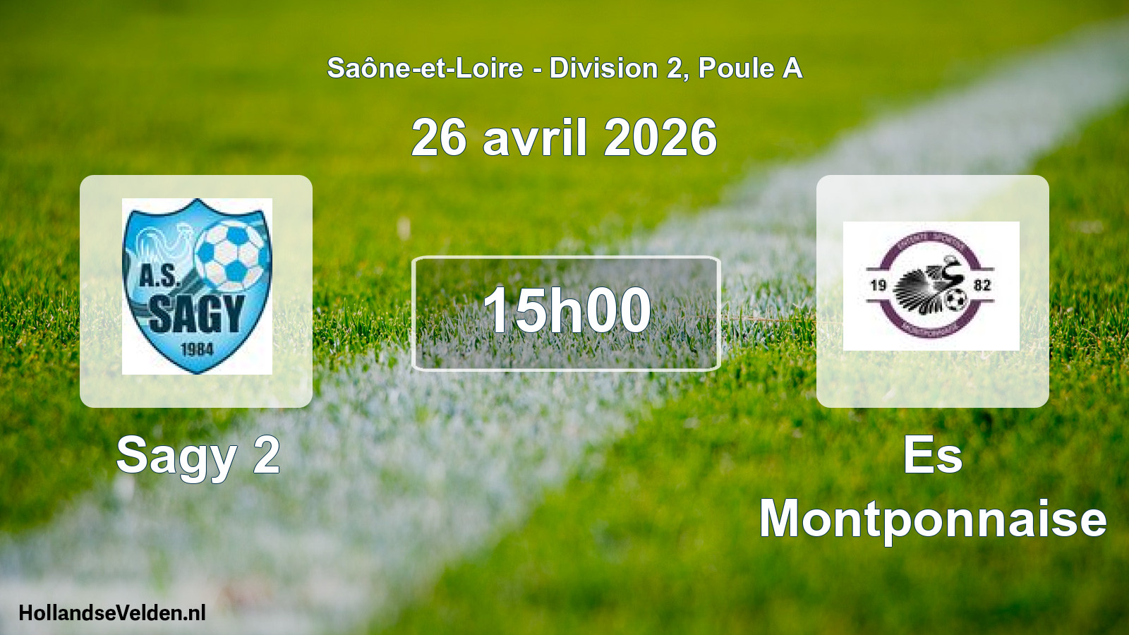 Match programmé: Sagy 2 - Es Montponnaise (26 avril 2026)