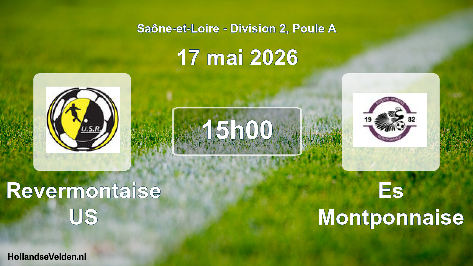 Match programmé: Revermontaise US - Es Montponnaise (17 mai 2026)