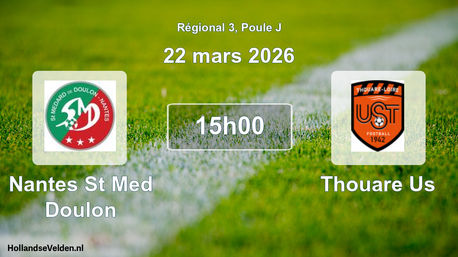 Geplande wedstrijd: Nantes St Med Doulon - Thouare Us (22 mars 2026)