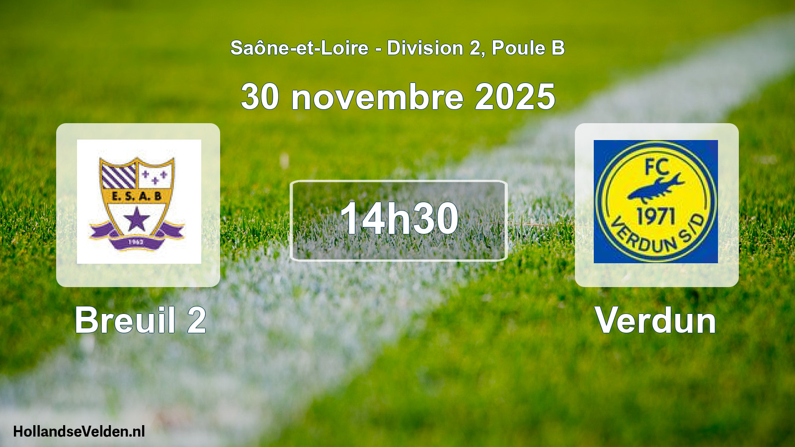 Geplande wedstrijd: Breuil 2 - Verdun (30 november 2025)