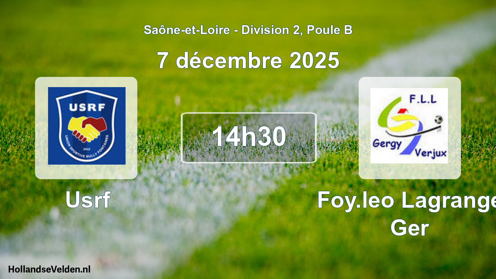 Scheduled Match: Usrf - Foy.leo Lagrange Ger (7 December 2025)
