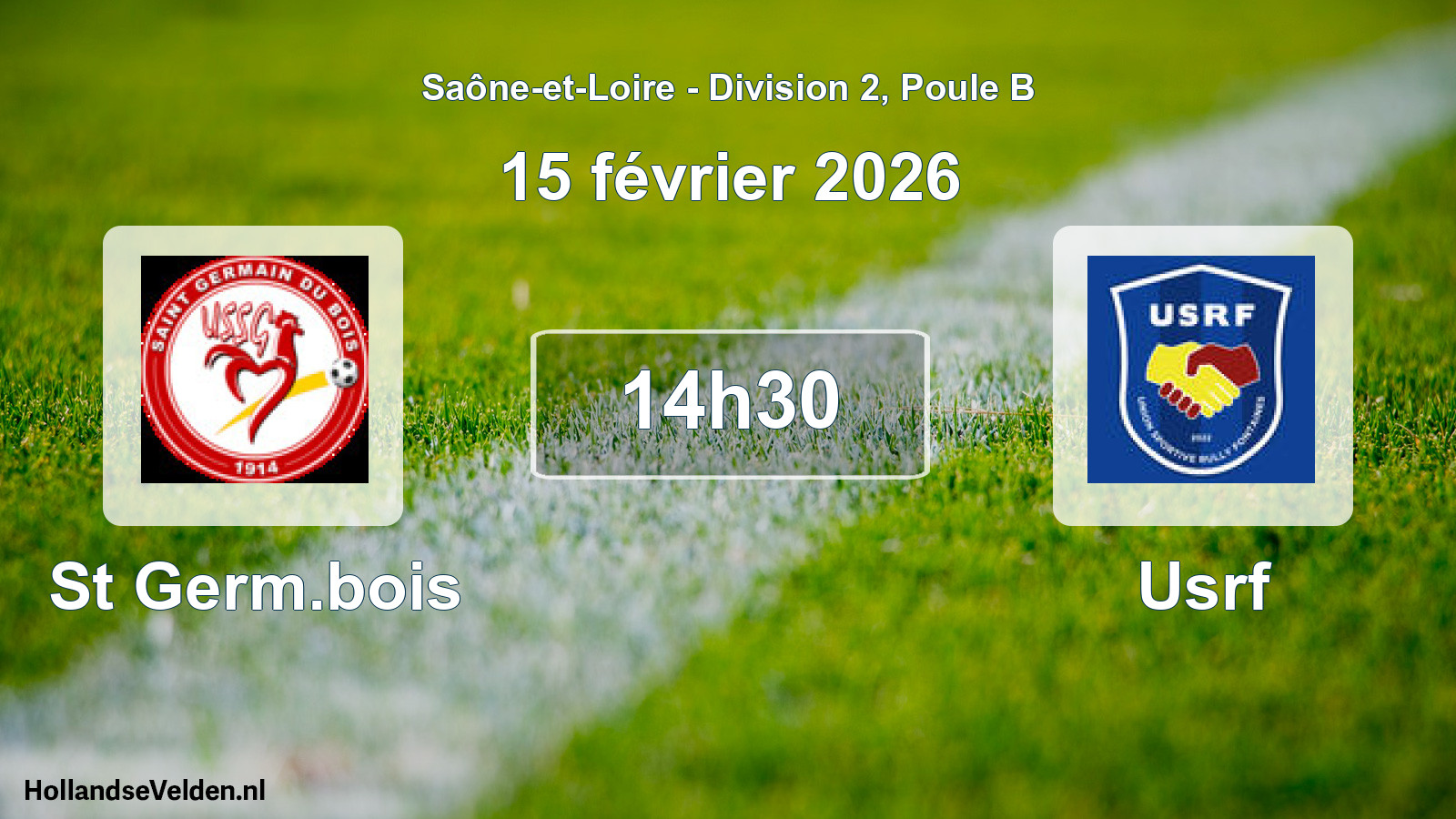 Scheduled Match: St Germ.bois - Usrf (15 February 2026)