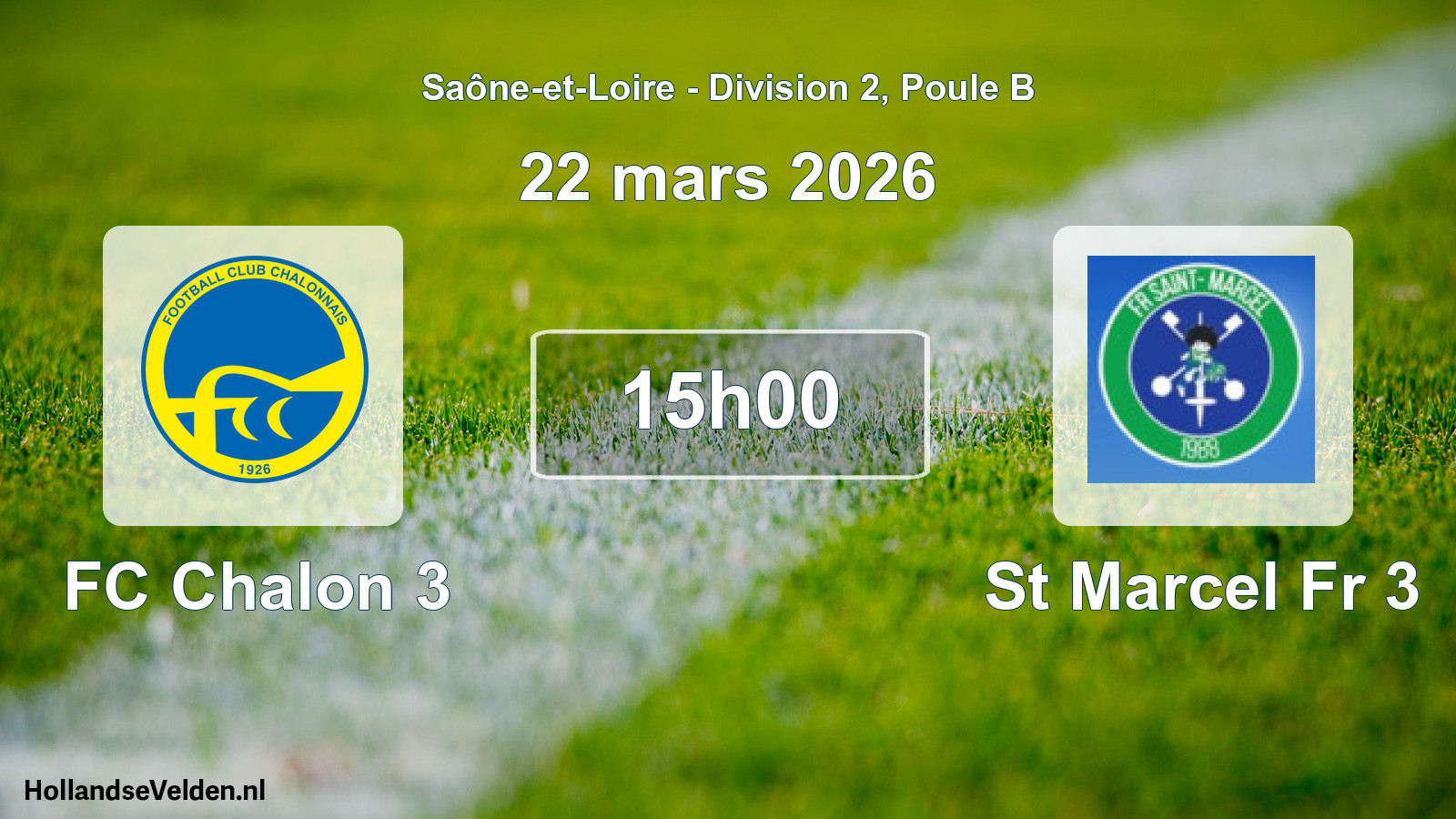 Scheduled Match: FC Chalon 3 - St Marcel Fr 3 (22 March 2026)