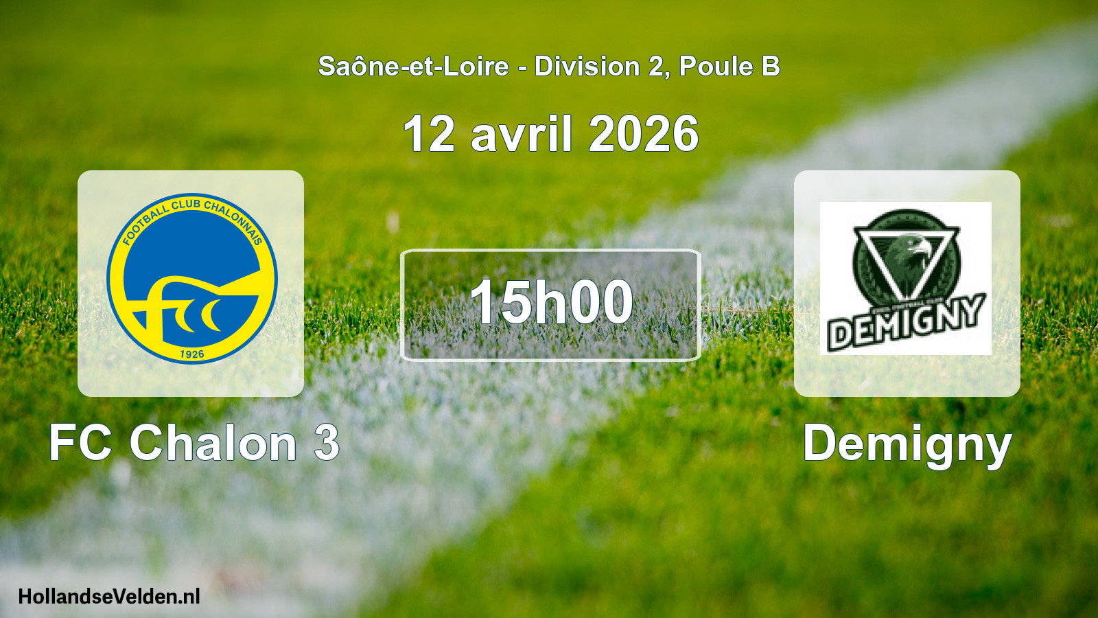 Scheduled Match: FC Chalon 3 - Demigny (12 April 2026)