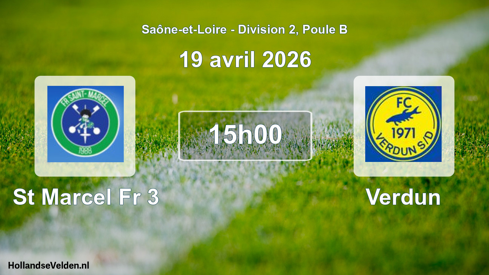 Scheduled Match: St Marcel Fr 3 - Verdun (19 April 2026)