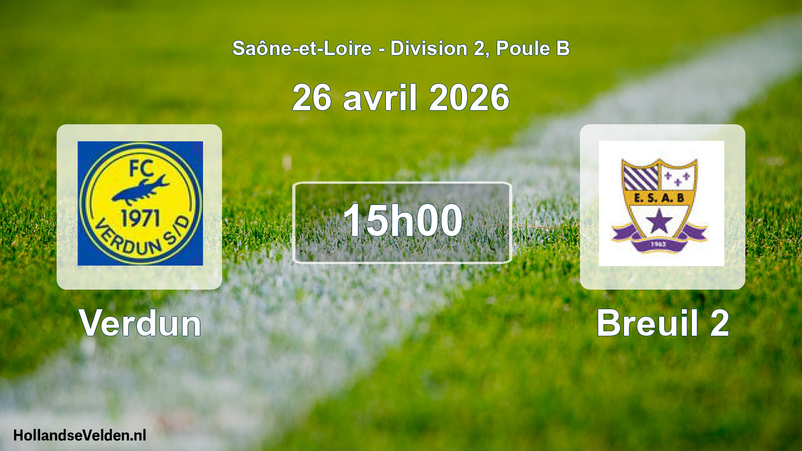 Scheduled Match: Verdun - Breuil 2 (26 April 2026)