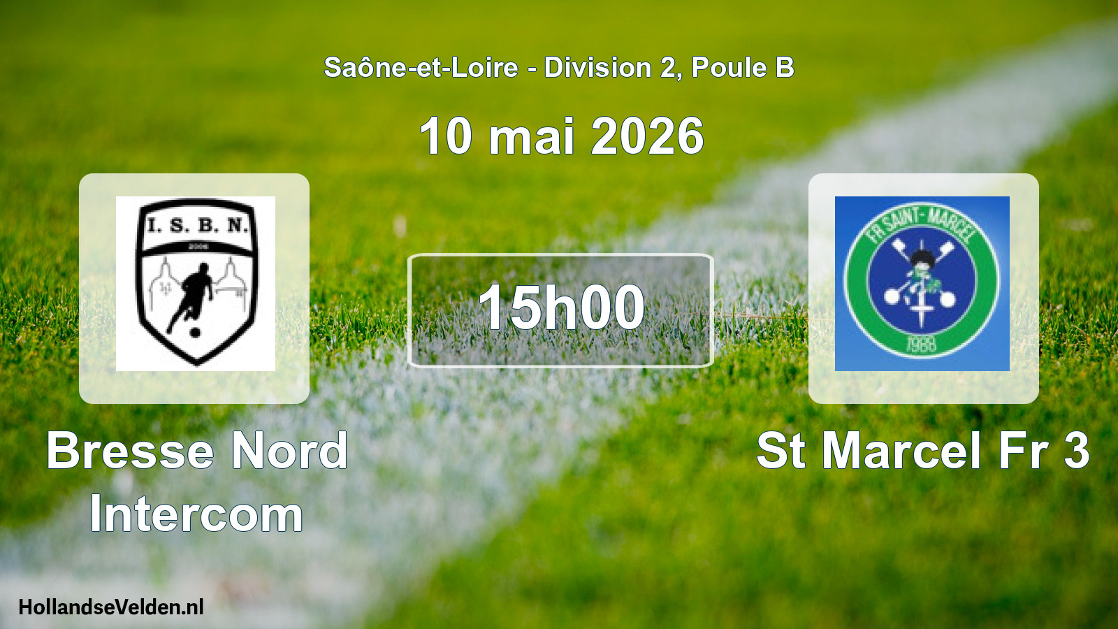 Scheduled Match: Bresse Nord Intercom - St Marcel Fr 3 (10 May 2026)