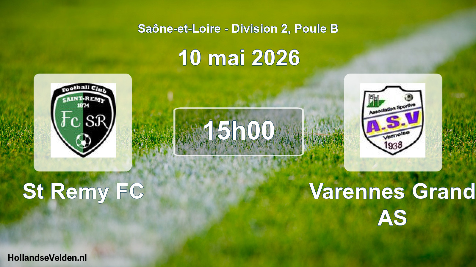 Match programmé: St Remy FC - Varennes Grand AS (10 mai 2026)