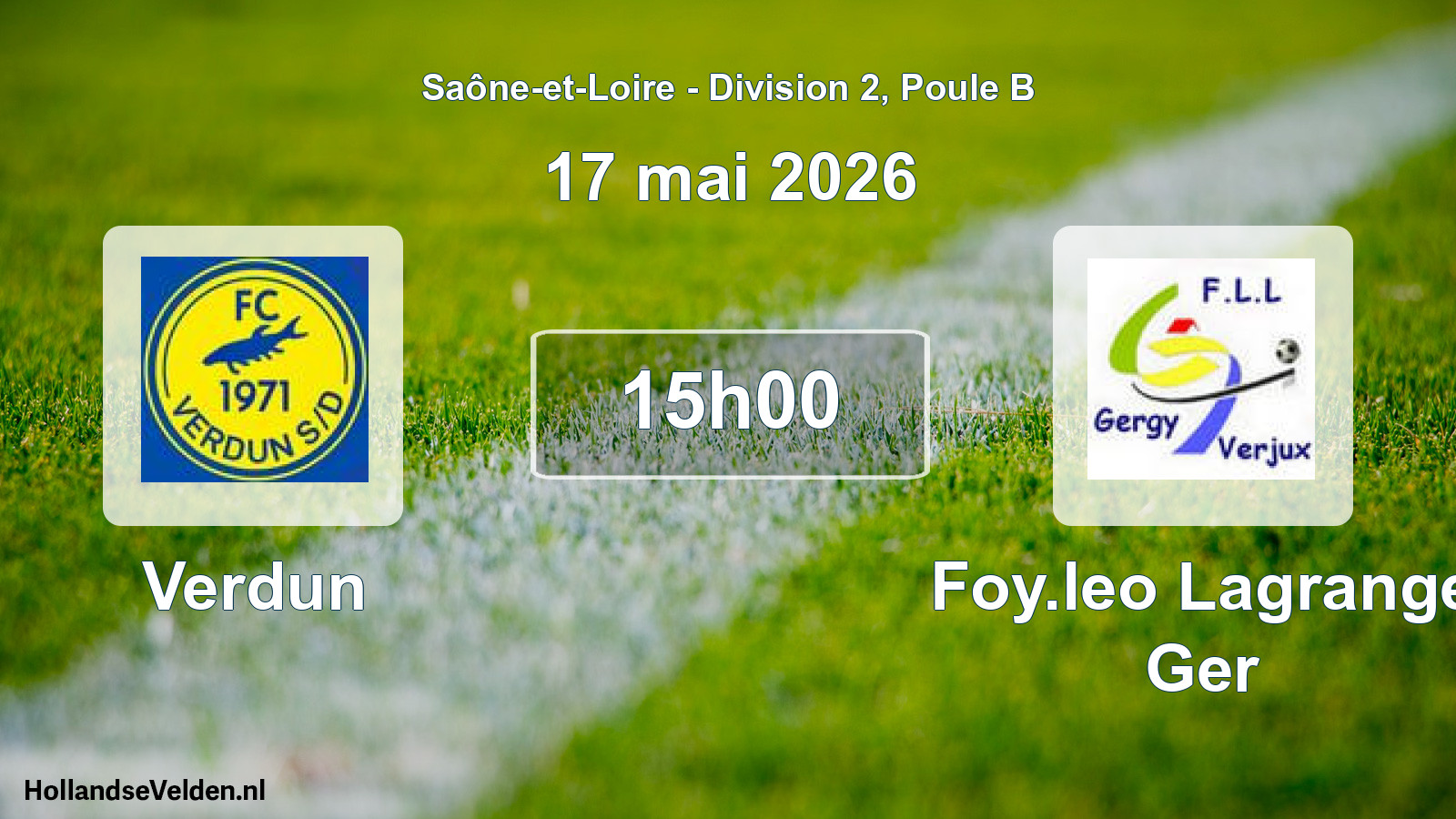 Geplande wedstrijd: Verdun - Foy.leo Lagrange Ger (17 mei 2026)