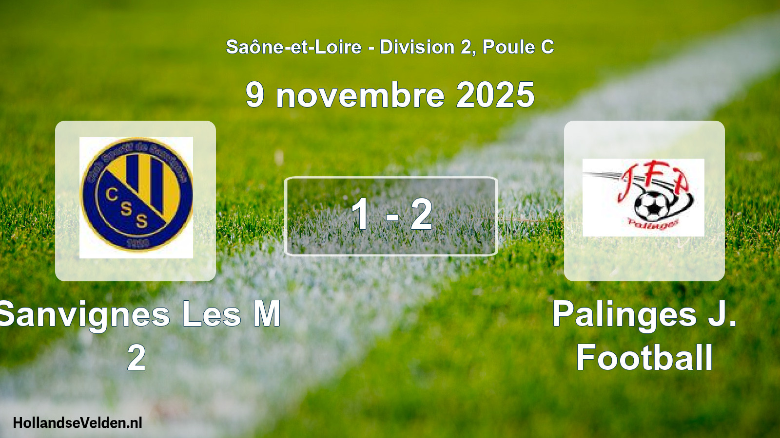 Match joué: Sanvignes Les M 2 - Palinges J. Football 1 - 2 (9 novembre 2025)