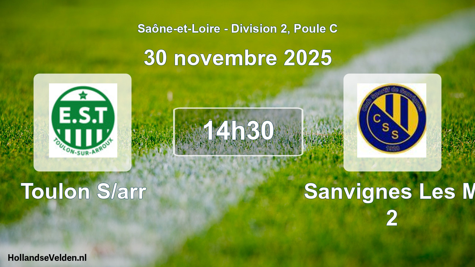Scheduled Match: Toulon S/arr - Sanvignes Les M 2 (30 November 2025)