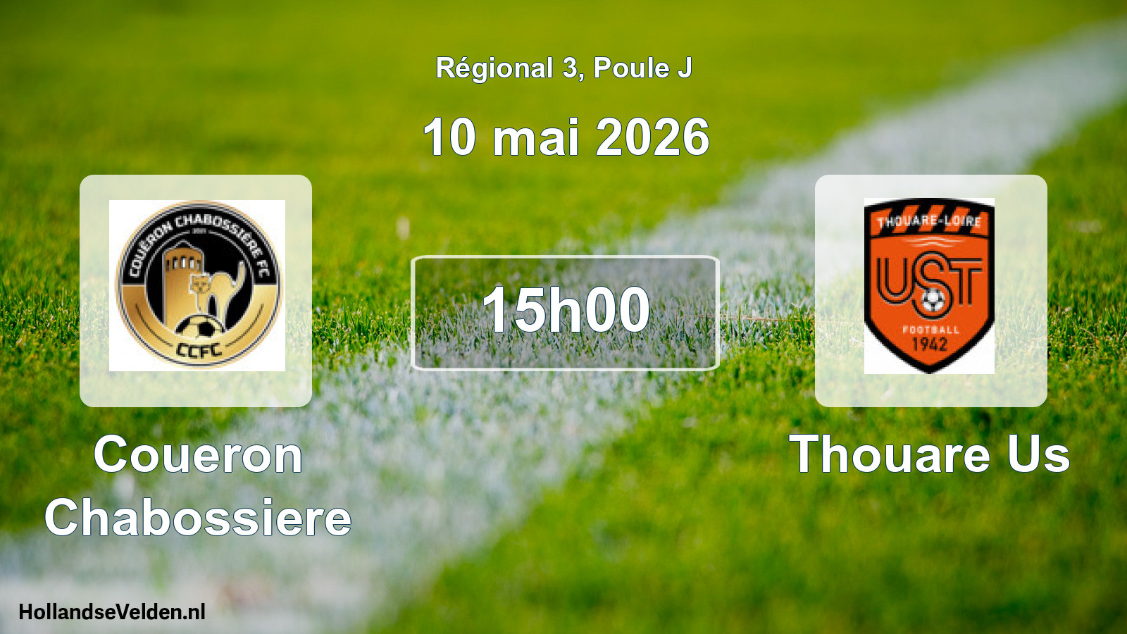 Geplande wedstrijd: Coueron Chabossiere - Thouare Us (10 mai 2026)