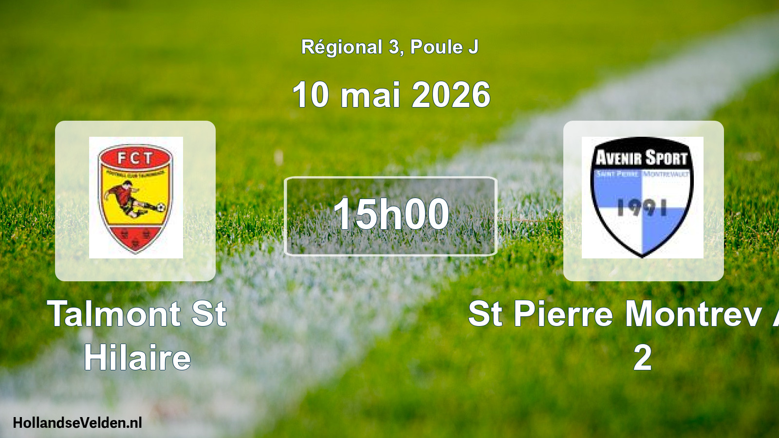 Geplande wedstrijd: Talmont St Hilaire - St Pierre Montrev As 2 (10 mei 2026)
