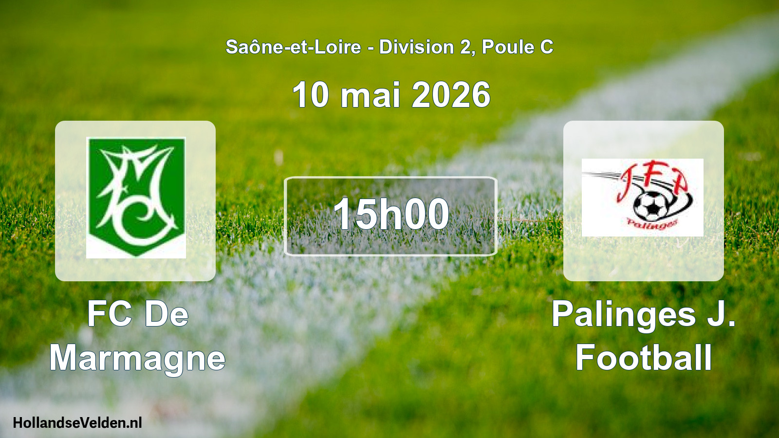 Match programmé: FC De Marmagne - Palinges J. Football (10 mai 2026)