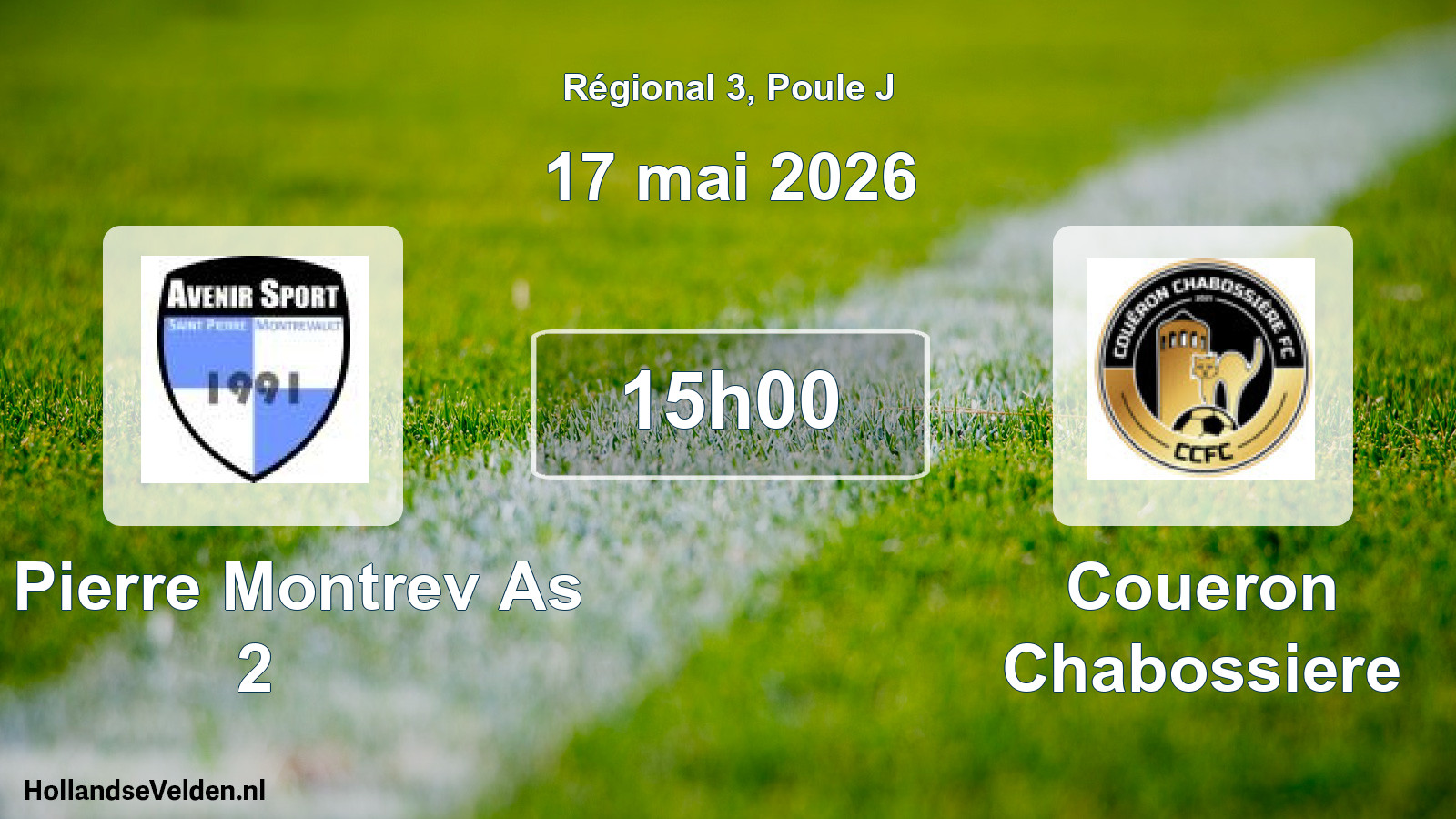 Geplande wedstrijd: St Pierre Montrev As 2 - Coueron Chabossiere (17 mai 2026)