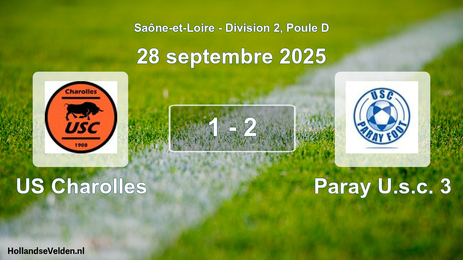 Total number of matches played: US Charolles - Paray U.s.c. 3 1 - 2 (28 September 2025)
