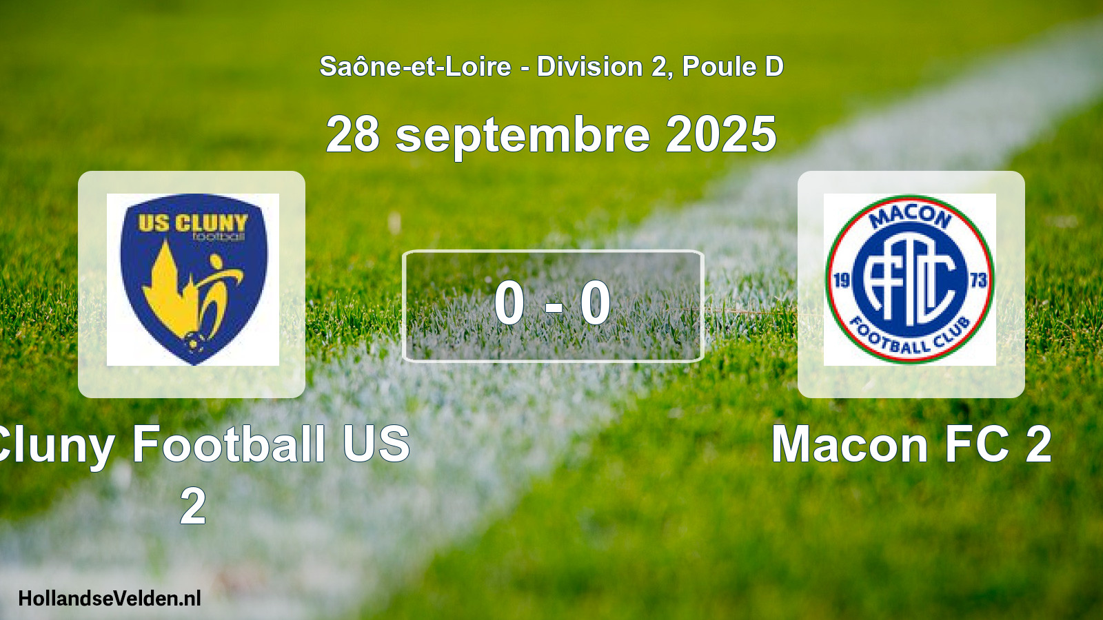 Gespeelde wedstrijd: Cluny Football US 2 - Macon FC 2 0 - 0 (28 september 2025)