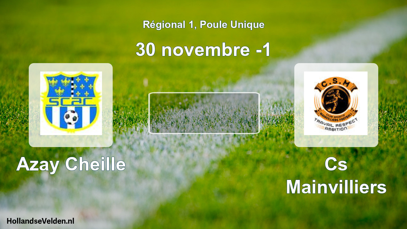 Geplande wedstrijd: Azay Cheille - Cs Mainvilliers (30 novembre -1)