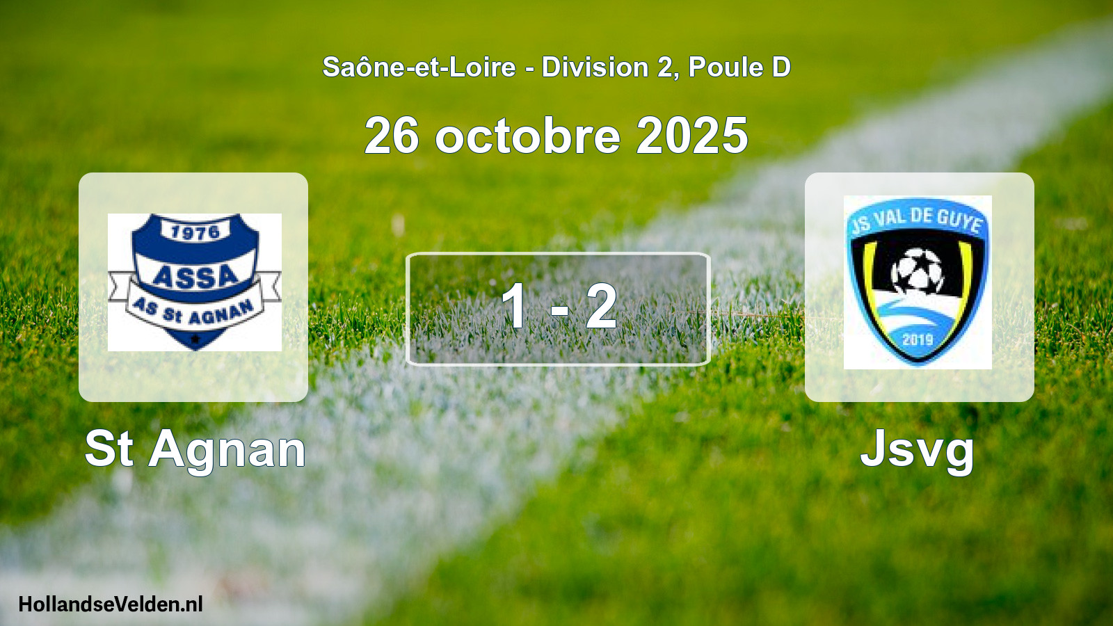 Total number of matches played: St Agnan - Jsvg 1 - 2 (26 October 2025)