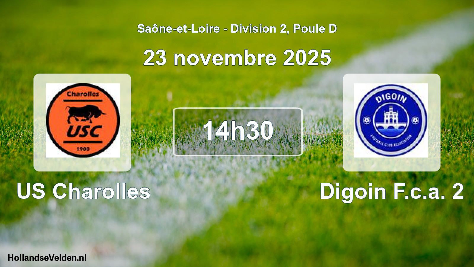 Scheduled Match: US Charolles - Digoin F.c.a. 2 (23 November 2025)